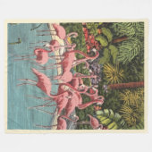 Stilvolle Flamingos Wurfdecke Fleecedecke (Vorderseite (Horizontal))