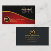 Stilvolle Fleck-Goldwellen-elegantes Visitenkarte (Vorne/Hinten)