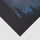 Stilvolle Fliegerhexe im lila Himmel Seidenpapier (Detail)