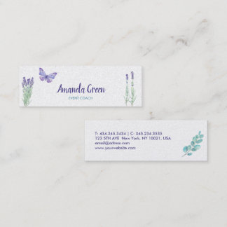 Stilvolle Floral Butterfly Business Card Mini Visitenkarte