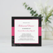 Stilvolle Floral Probe Einladung (Rosa) (Stehend Vorderseite)
