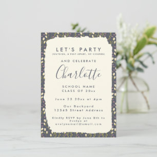 Stilvolle Floral Simple Custom Graduation Party Einladung