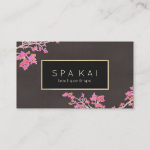 Stilvolle Floral Wellness-Center Massage Therapist Visitenkarte