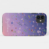 Stilvolle florale botanische Muster iPhone Case (Rückseite (Horizontal))
