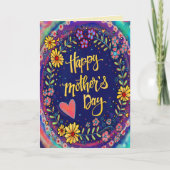 Stilvolle florale Happy Mother Day Inspirivity Karte (Vorderseite)