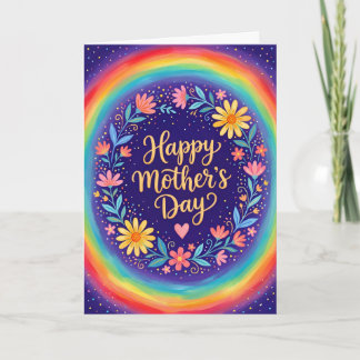 Stilvolle Florale Happy Mother's Day Inspirationsk Karte