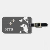 Stilvolle Flugreise Gepäckanhänger (Vorderseite horizontal)