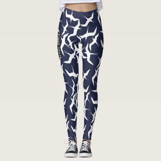 Stilvolle Flying Bird Power Leggings (Vorderseite)