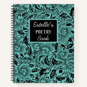 Stilvolle Foilage Poetry Spiral Notebook Notizblock