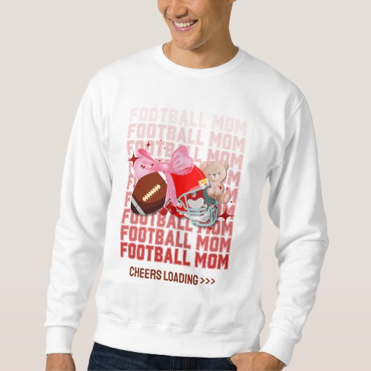 Stilvolle FOOTBALL MAMA Coquette Sweatshirt (Vorderseite)