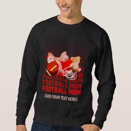 Stilvolle FOOTBALL MAMA Coquette Sweatshirt (Vorderseite)