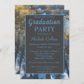 Stilvolle Forest Sunset Party Einladung (Vorne/Hinten)