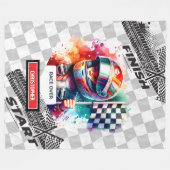Stilvolle Formel-1-Geschenk für den Boy-Racing Fleecedecke (Vorderseite (Horizontal))