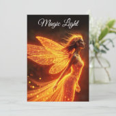 Stilvolle Forst Fee niedlich Feuer leuchtende Prin Save The Date (Stehend Vorderseite)