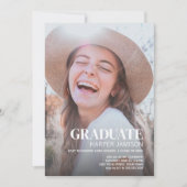 Stilvolle Foto 2023 Graduation Party Einladung (Vorderseite)