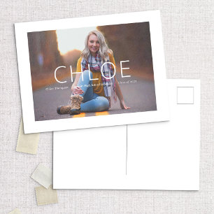 Stilvolle Foto Abschluss Ankündigung Postkarte