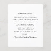 Stilvolle Foto Budget Hochzeitsempfehlung Einladun (Rückseite)