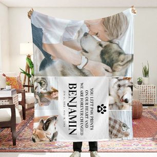 Stilvolle Foto Collage & Beileid Quote Verlust Fleecedecke