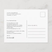 Stilvolle Foto Collage für Hochzeiten Vielen Dank Postkarte (Rückseite)