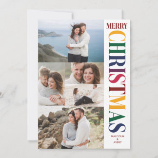 Stilvolle Foto-Collage-Juwel-Ton-Frohe Weihnachten