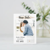 Stilvolle Foto-Hochzeit verschoben Postkarte (Stehend Vorderseite)