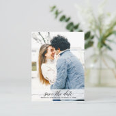 Stilvolle Foto Kalender Save the Date Karte (Stehend Vorderseite)