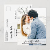 Stilvolle Foto Kalender Save the Date Karte (Vorne/Hinten)