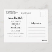 Stilvolle Foto Kalender Save the Date Karte (Rückseite)