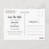 Stilvolle Foto Kalender Save the Date Karte (Rückseite)