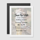 Stilvolle Foto Overlay Moderne Hochzeit retten Dat Magneteinladung (Vorne/Hinten)