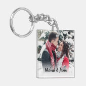 Stilvolle Foto Paare Schlüsselanhänger (Vorderseite links)