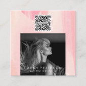 Stilvolle Foto QR Code Models Tänzer Quadratische Visitenkarte (Vorderseite)