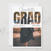 Stilvolle Foto Script Abschluss Ankündigung (Vorderseite)