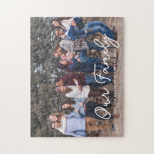 Stilvolle Foto-Script-Typografie Puzzle (Vertikal)