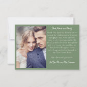 Stilvolle Foto Strip Moderne Einfache Hochzeit Dankeskarte (Rückseite)