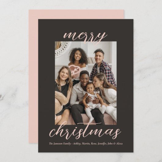 Stilvolle Foto Weihnachten Neujahr Neue Zuhause (Vorne/Hinten)