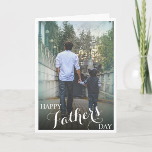 Stilvolle Fotografie Happy Vatertag Karte