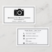 Stilvolle Fotografie-Kamera Freelance Visitenkarte (Vorne/Hinten)
