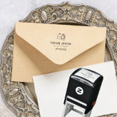 Stilvolle Fotografie Monogram Gummi Briefmarke Permastempel