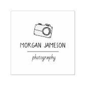 Stilvolle Fotografie Monogram Gummi Briefmarke Permastempel (Design)