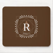 Stilvolle Frame Brown Monogram Mousepad (Vorne)