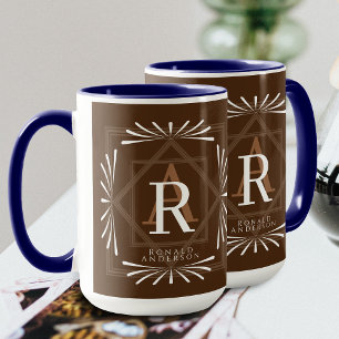 Stilvolle Frame Brown Monogram Tasse