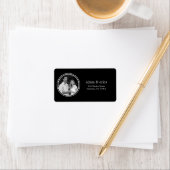 Stilvolle Frame Foto Address Labels (schwarz) Adressaufkleber (Insitu)