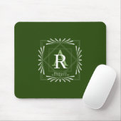 Stilvolle Frame Green Monogram Mousepad (Mit Mouse)