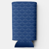 Stilvolle Frame Navy Monogram Selters Dosenkühler (Rückseite)