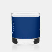 Stilvolle Frame Navy Monogram Whiskyglas (Links)