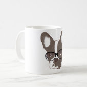 Stilvolle französische Bulldogge Kaffeetasse (Vorderseite Links)