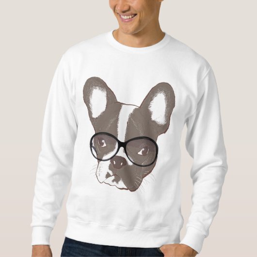 Stilvolle französische Bulldogge Sweatshirt (Vorderseite)