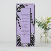 Stilvolle französische Jugendstil-Blume Einladung (Stehend Vorderseite)