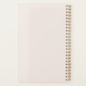 Stilvolle Frau Dog Lover Pink Floral Planer (Rückseite)